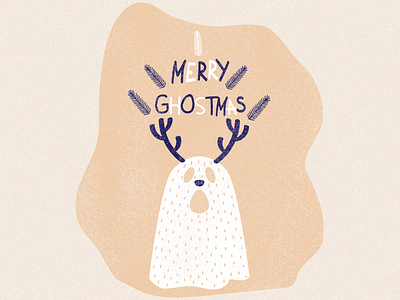 Marry Ghostmas christmas design ghost illustration vector
