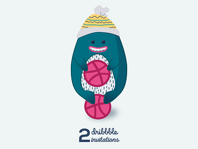 2x Invitations character dribbble dribbble invitations giveaway illustration monster tickets vector