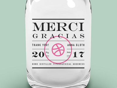 First shot of Dribbble debut graphic design invitation label design packaging typography