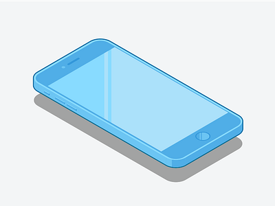 iPhone blue cute flat illustration iphone iphone 7 isometric line orthographic technology