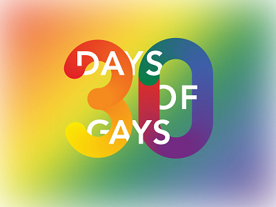 30 Days of Gays branding design gay identity illustrator lgbtq logo pride queer rainbow