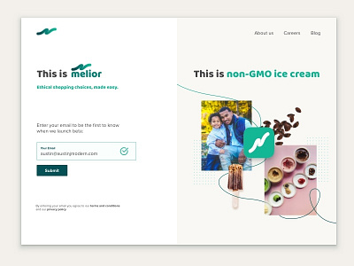Melior Landing Page app branding c2c design gradient identity landing page logo marketing web design