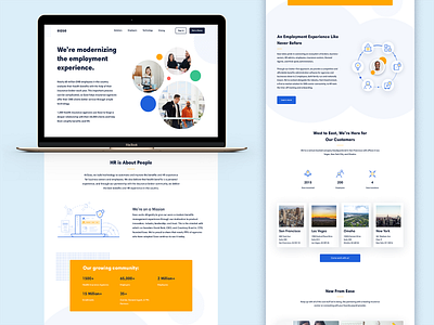 Ease About Us Page design hr icon illustration landing landingpage ui ui design web web design website
