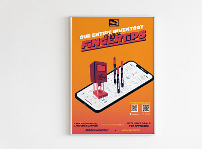 Fingertips design flat graphic design poster vector