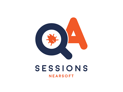 QA Sessions branding tech logo vector