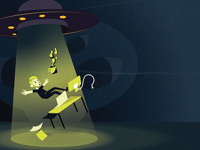 Alien Abduction - Nearsoft Con 2019 abduction adobe illustrator alien conference illustration vector