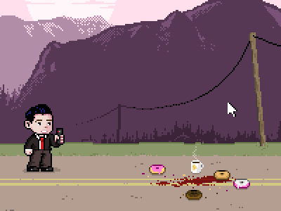 Twin Peaks.exe adventure coffee cooper donut mountain pixel point click twin peaks