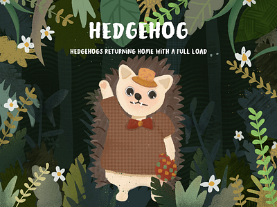 Hedgehog design illustration