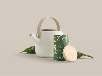 Nimboo Guayusa | Packaging Design bird branding corporate design drink food gold graphic design green guayusa logo luxury oragnic packaging packaging design pattern product tea teapot texture