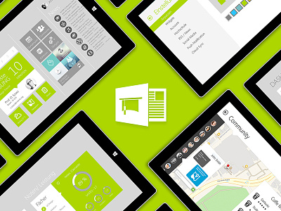 Microsoft Unify - University App Concept app app design branding green microsoft microsoft surface ui ui design university user interface design ux windows 8
