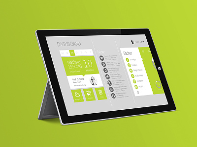 Microsoft Unify on Surface app app design concept green microsoft ui design unify university windows