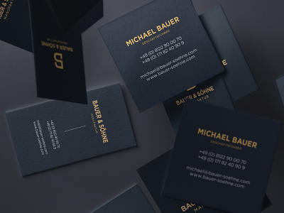 Bauer & Söhne | Business Cards branding business cards corporate design paper print stationery typography