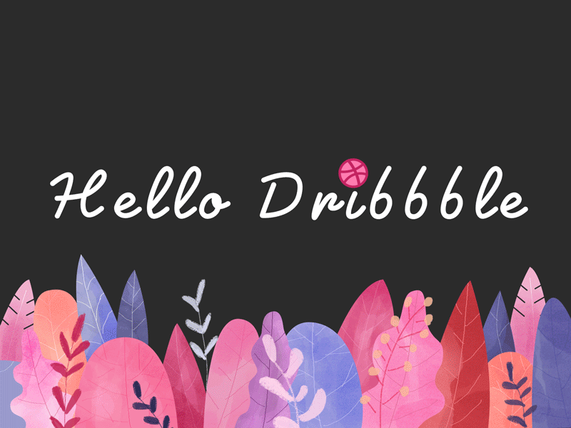 Hello Dribbble animation illustration