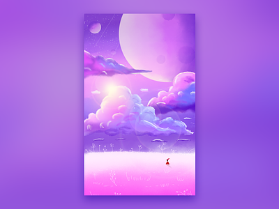 Purple sky illustration