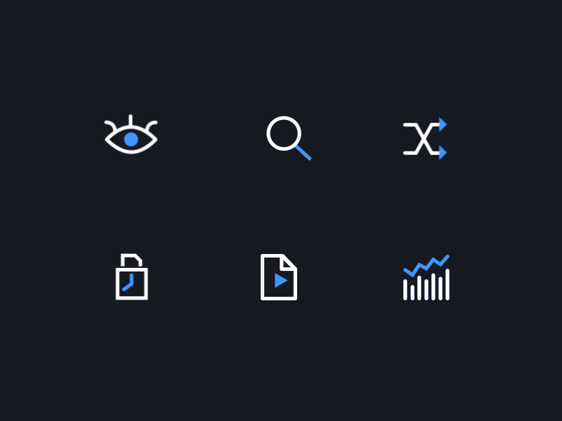 6 icons dynamic design animation icon motion