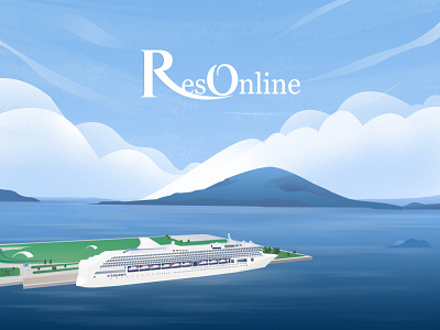 cruise illustration cruise illustration nature poster river sea