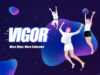 Virgo Poster gradient illustrator jump poster ui virgo