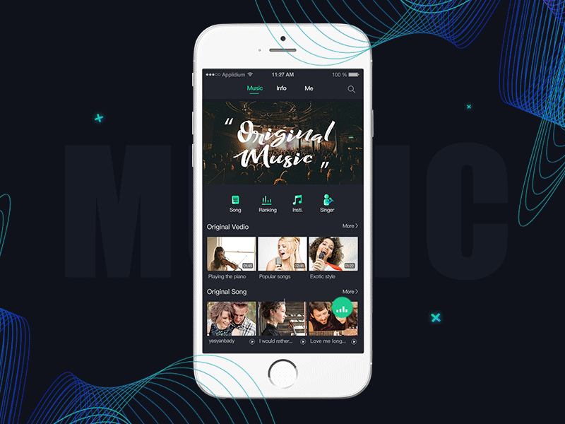 Original Music APP Play Page