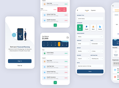 Finance App app design mobile app ui ux