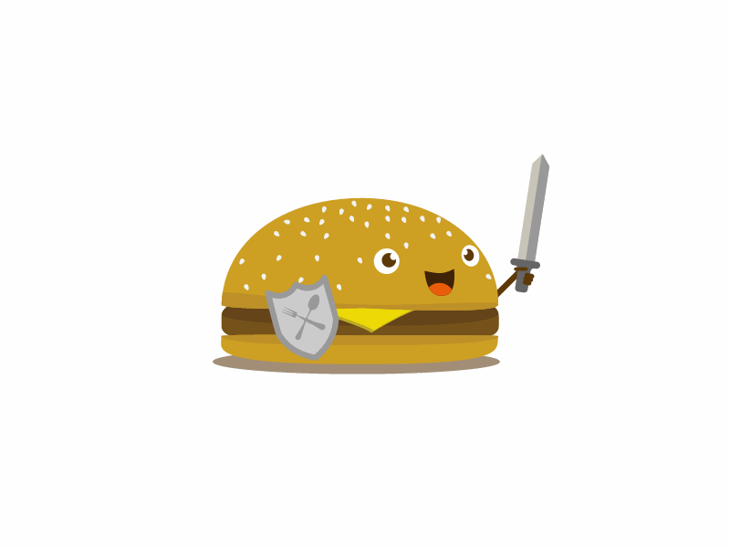 Burger Warrior burger illustration loading icon svg