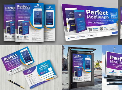 Mobile App Advertising Bundle ad android app application design digital flyer galaxy ios iphone mobile mobile app banner mobile app billboard mobile app flyer mobile app postcard mobile app poster phone promotion sale service