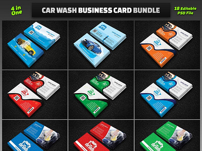 Car Wash Business Card Bundle