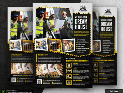 Construction flyer template