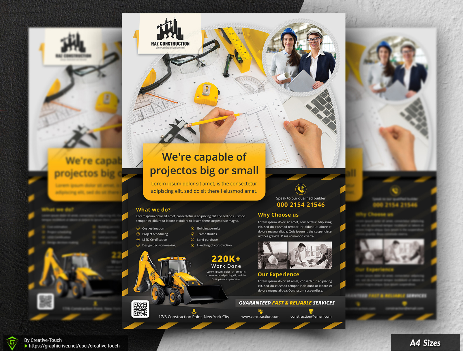 Construction Flyer by Nurul Abser on Dribbble