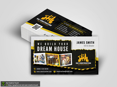 Construction Business Card air architect black building business card cargo carriage carrying company construction conveyance corporate dark domestic estate export grunge international real estate reliable