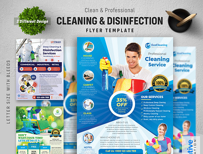 Disinfecting and Cleaning Services Flyer disinfection graphic design