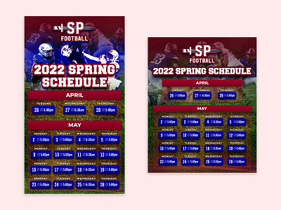 Spring Schedule Social Media Design