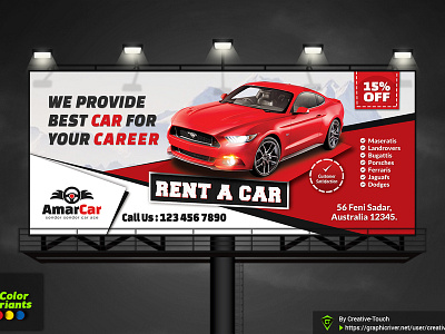 Rent a Car Billboard auto flyer auto services car ad car ad bundle car banner car billboard car rental rent a car rent a car billboard taxi billboard
