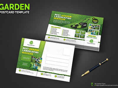 Garden Postcard Template forest garden banner garden business garden flyer garden postcard garden services garden trends grass flyer poster green flyer landscape ads