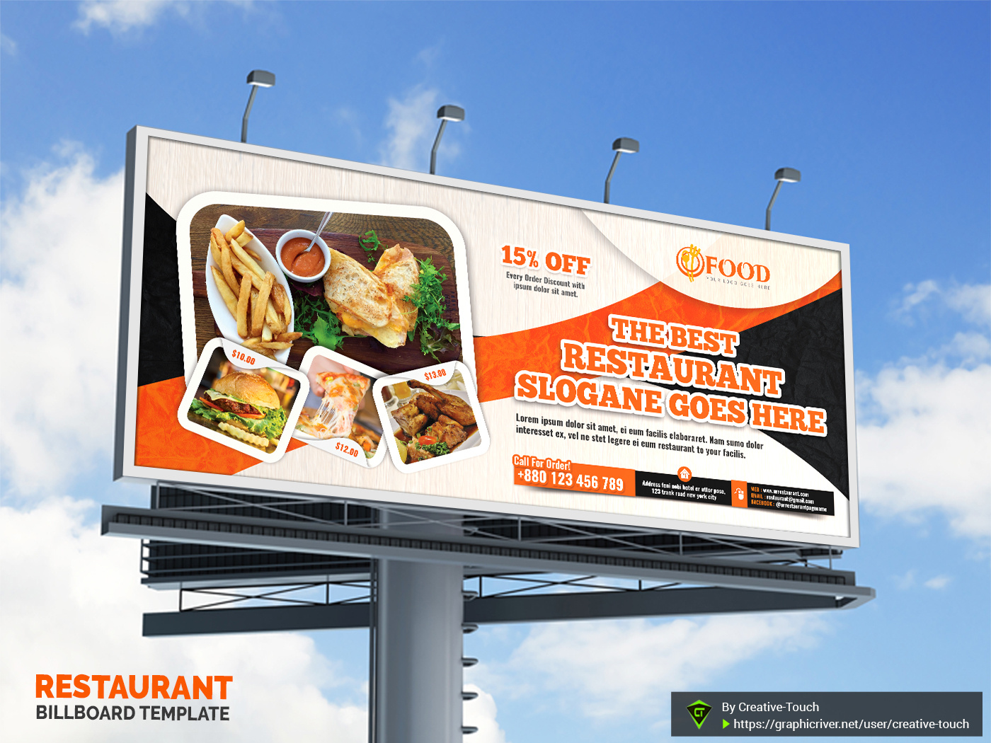  Restaurant Billboard Template by Creative Touch Dribbble 