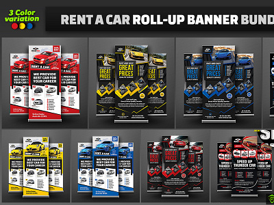 Rent a Car Roll-Up Banner Bundle