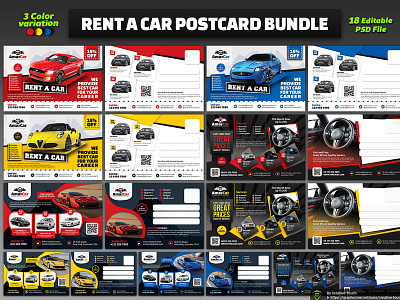 Rent a Car Postcard Bundle auto auto flyer auto repair auto show auto spare parts automobile car car flyer car postcard car postcard bundle car rental corporate discount limousine motorbike motorcycle motorcycles professional rent a car sightseeing car