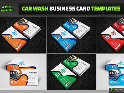 Car Wash Business Card banners blue business business card car car care car wash car wax care carwash corporate creative elegant template water