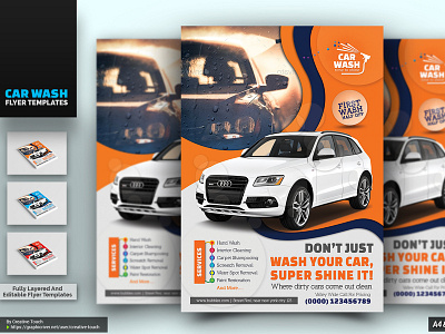 Car Wash Flyer Template advertising auto clean auto detailing auto show automobile car care car cleaning car polish car wash ad car wax care carwash cheer
