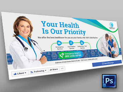 Medical Health Care Facebook Cover business coupon coverage deal discount facebook facebook timeline cover fb flat design followers google health healthcare healthy insurance likes marketing medical medical banner metro design