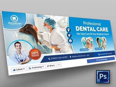 Dental Facebook Cover Template breath canal therapy child clinical corporate dental care dental floss dental web banner dentist doctor fillings health healthcare hospital implants injection insurance life medical mouth