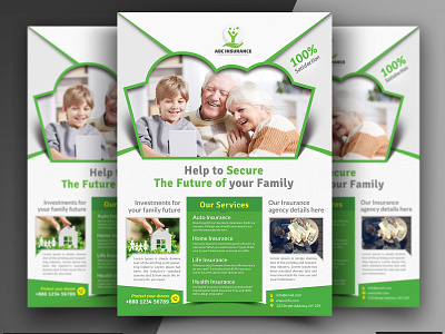 Insurance Flyer business business flyer clean company contemporary corporate flyer family health health insurance flyer healthcare hospital insurance layout magazine magazine ad marketing medical