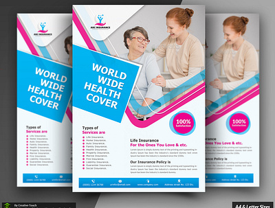 Health Care Insurance Flyer a4 advertising business clean corporate creative editable elegant family flyer fresh health care health insurance insurance life insurance marketing