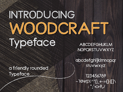 WoodCraft Typeface font friendly rounded sans sansserif serif typeface typography woodcraft