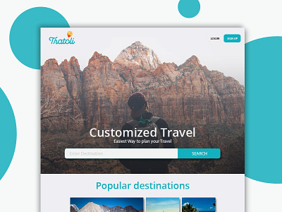 Tratoli Landing Page Concept agency brand concept design digital graphic bunnies identity landing page travel ui ux website