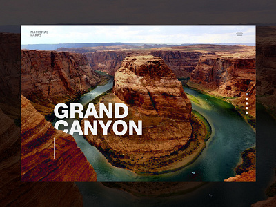 National Park grand canyon hero image landing page national park ui ux united states of america usa web web ui website