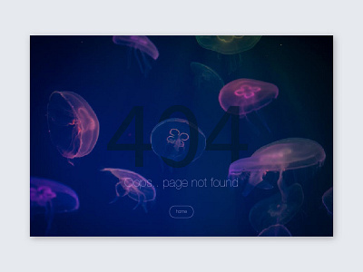 404 Error Design 404 concpets error hero image jelly fish sea water ui web ui