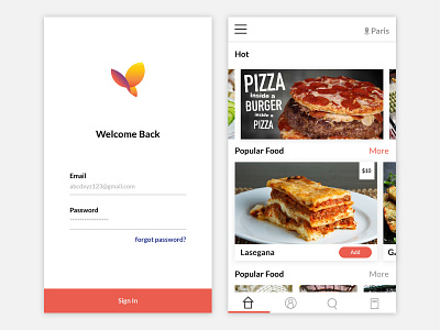 Food App Design app concept app design design agency ui ux