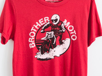 Brother Moto Flat-Trackin' Tee 80s motocross motorcycle shred t shirt tee