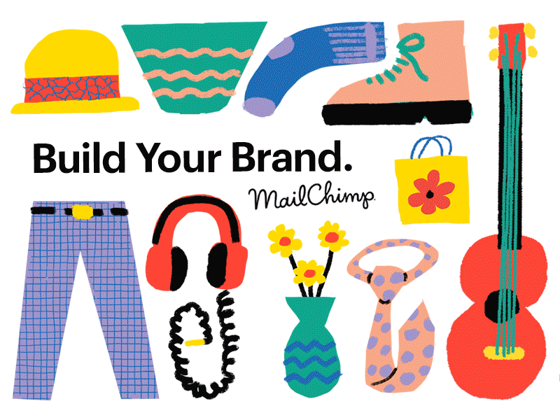 MailChimp at IRCE 2018 brand collateral design system illustration swag