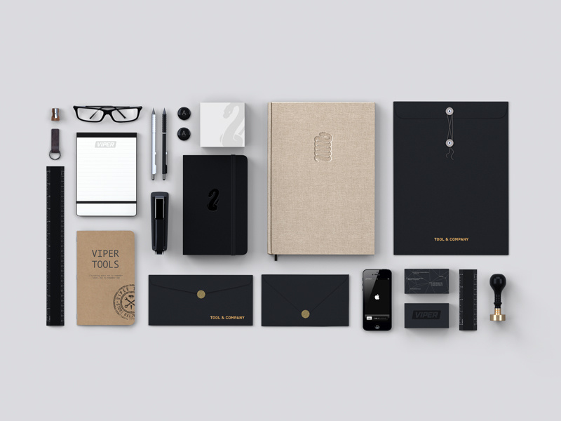 Viper Stationary viper tools identity branding logo wordmark stationary stephen catapano